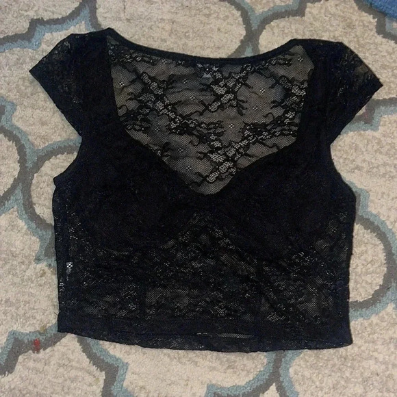 Garage black corset lace bra top size small - Picture 4 of 4